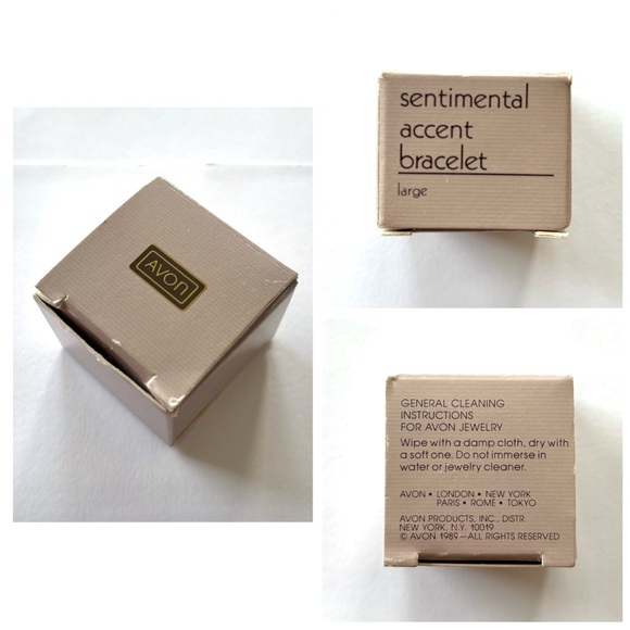 1980s Avon sentimental accent golden chain bracelet with heart and faux pearl - Picture 10 of 15